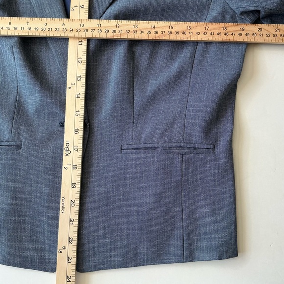 Ann Taylor Preppy Blazer 12 Petite • Navy Blue White • Career Workwear Jacket - Picture 7 of 13